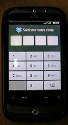 Code de verrouillage DropBox