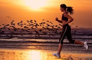 courir sur la plage