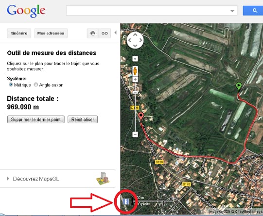 distances google map petit
