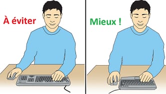 clavier ergonomique et douleur